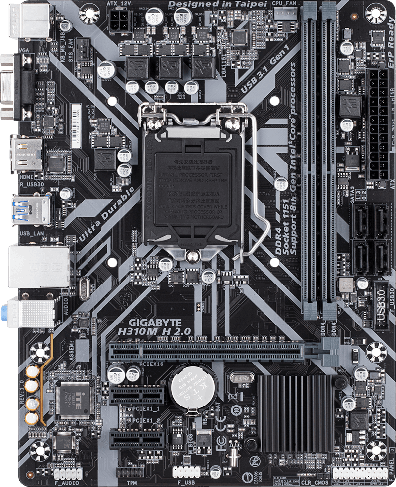 Gigabyte H310M H 2.0 - Motherboard Specifications On MotherboardDB